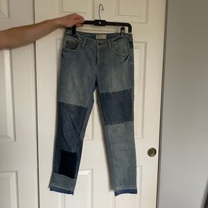 Vintage EUC Free People Patchwork Jeans 27